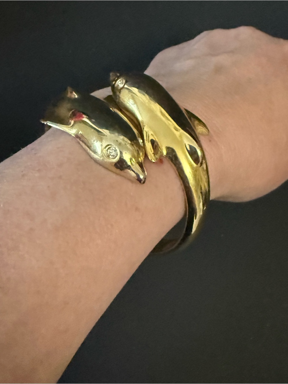 Gold Dolphin Wrap Bracelet - Picture 3 of 9
